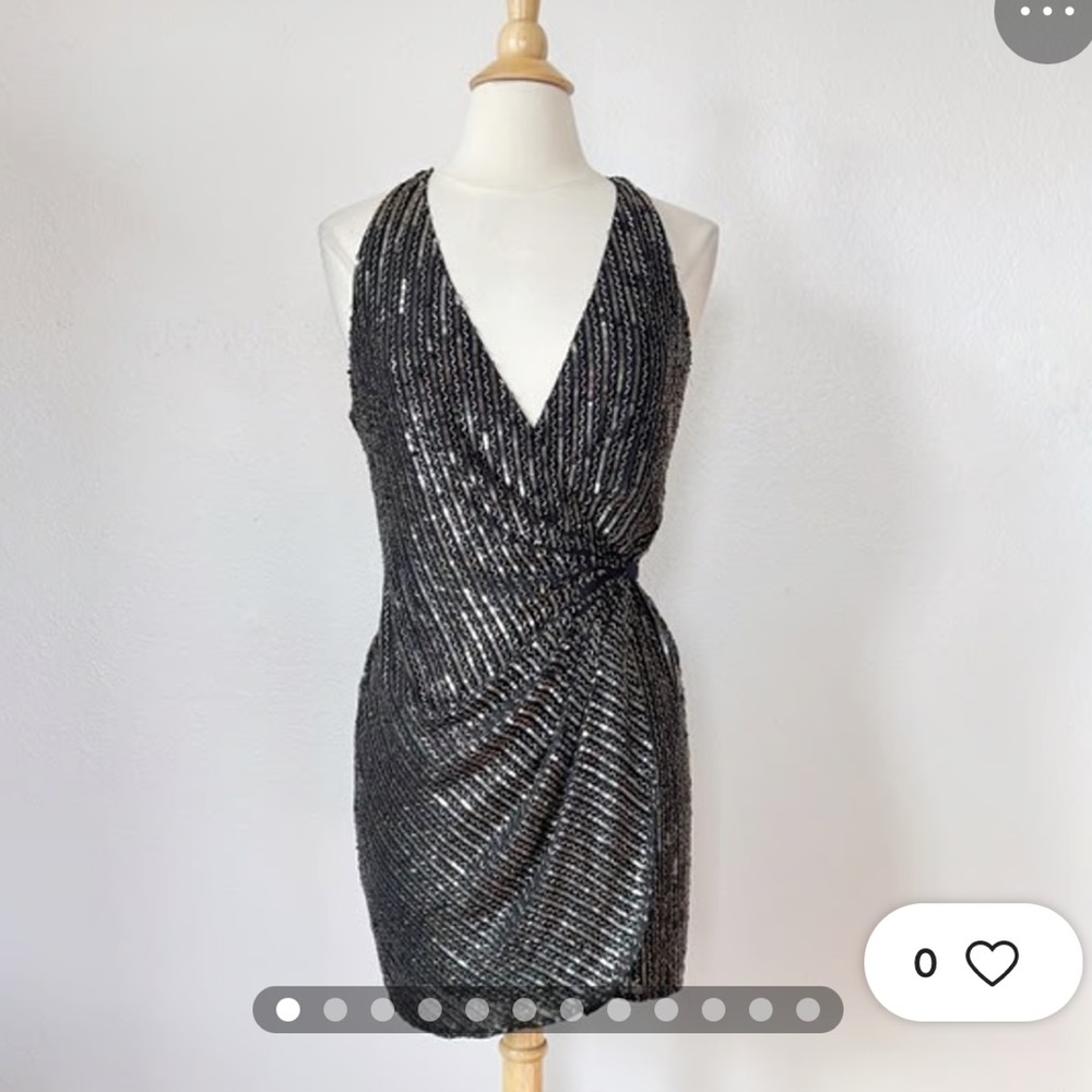 Parker Black Sequin Mini Dress